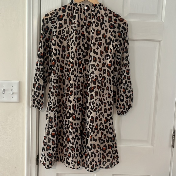 MEOW//Loft leopard mini dress - Picture 2 of 6